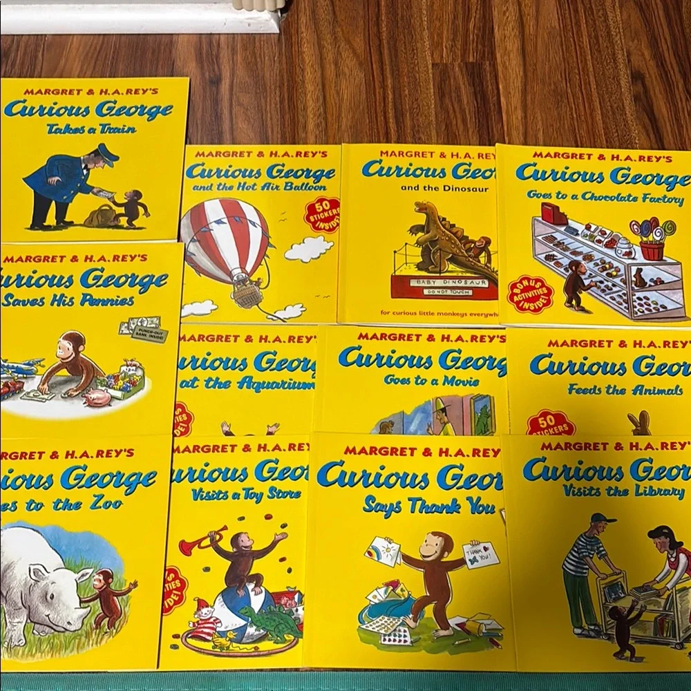 16-book bundle Curious George The Monkey Books Set Collection Margret Rey books